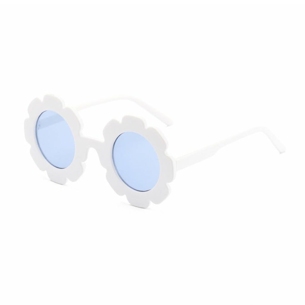 Retro Flower Glasses White