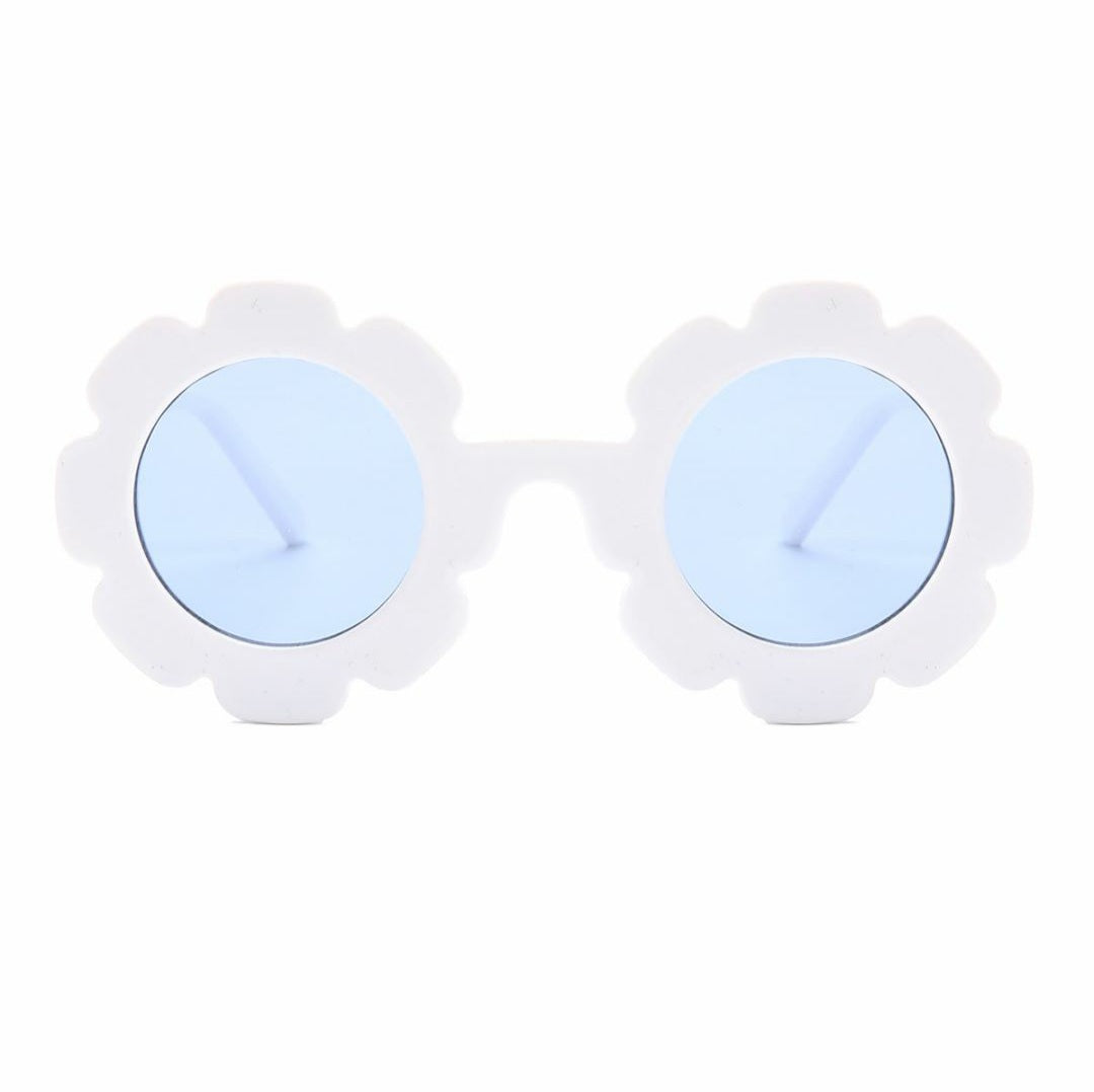 Retro Flower Glasses White