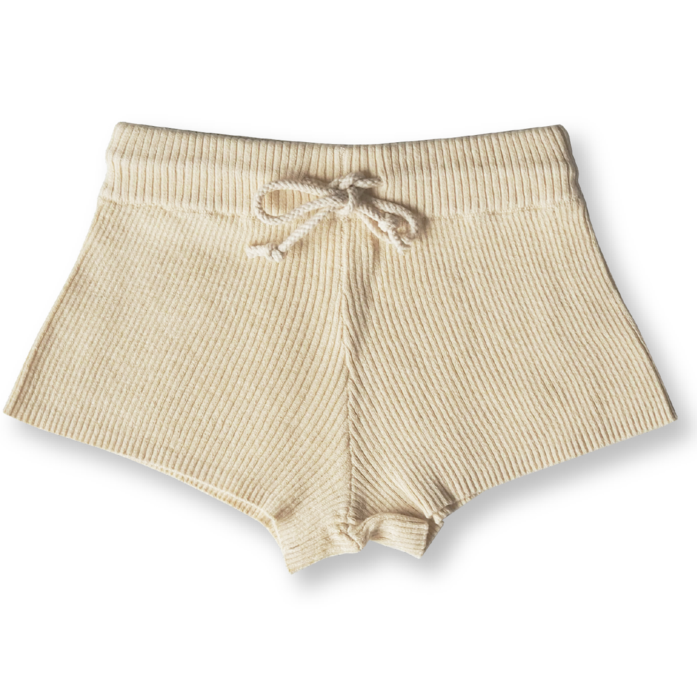 Hemp Ribbed Shorts - Lemonade