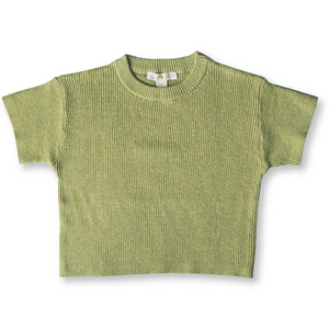 Hemp Ribbed Tee - Lime